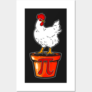 Pi Math Chicken Pot Posters and Art